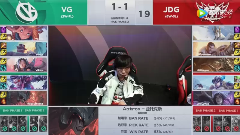 2019LPL春季赛常规赛3月11日JDG vs VG比赛视频回顾