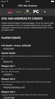 Cheats for GTA