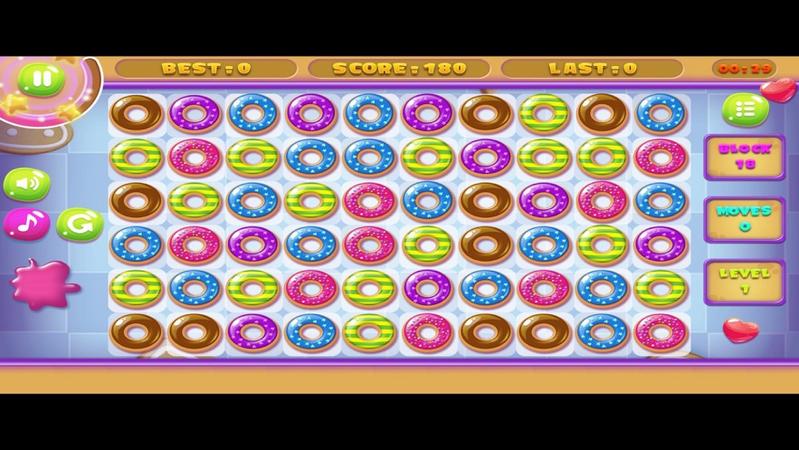 甜甜圈坠机传奇游戏安卓版（Donut Crash Saga ）