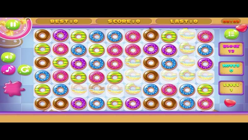 甜甜圈坠机传奇游戏安卓版（Donut Crash Saga ）