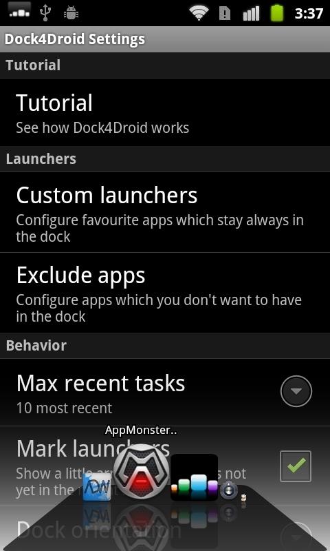 仿mac应用托盘 Dock4Droid