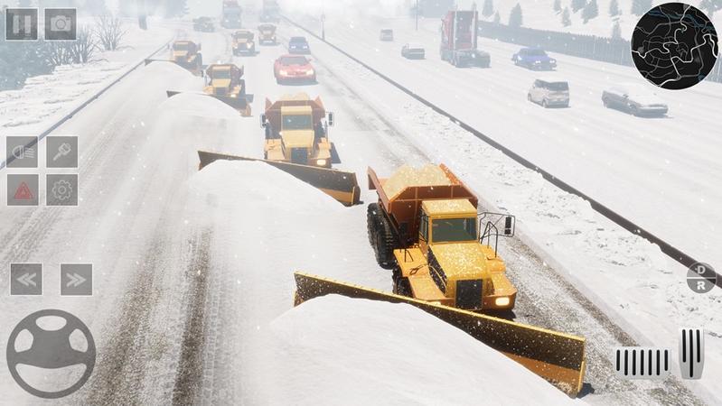 重型挖掘机雪犁模拟