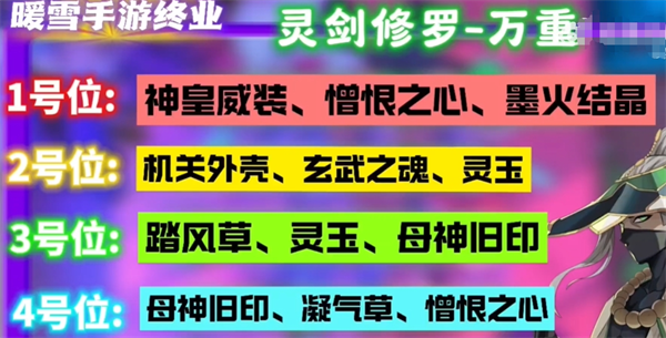 暖雪手游终业DLC新流派灵剑修罗怎么开荒 暖雪手游终业DLC新流派灵剑修罗开荒攻略图9