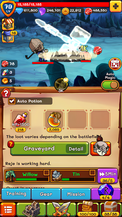 IDLE Skull Hero Unlimited gold for android