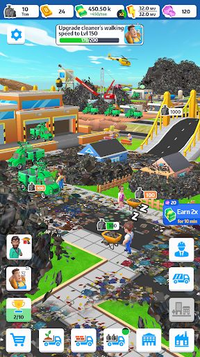 Trash Tycoon Idle business mod  unlimited money and gems